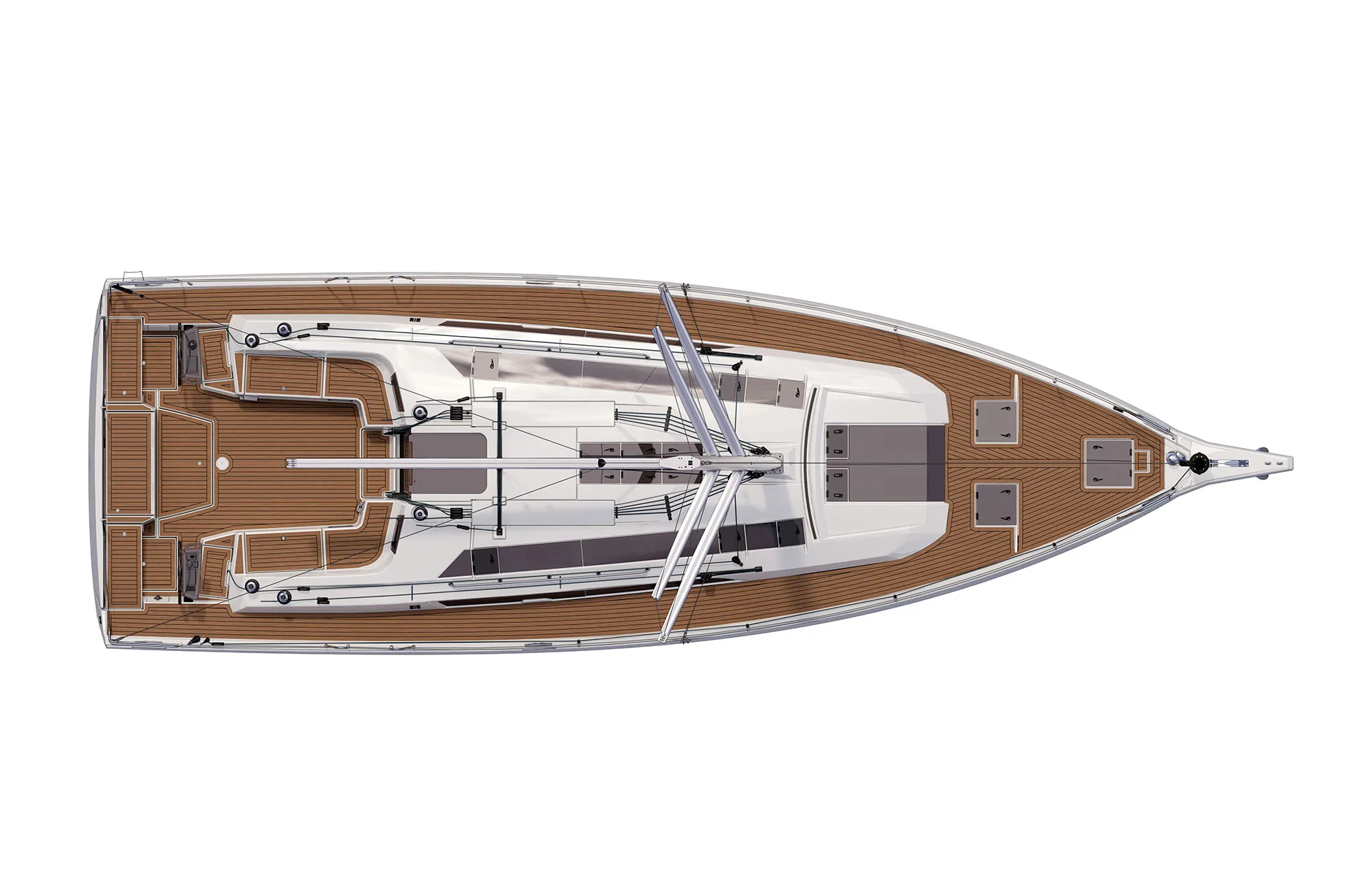 Dufour 48 Deck Plan sail plan profile